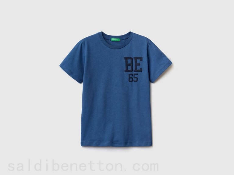 (image for) benetton italia T-shirt 100% cotone bio con logo benetton online